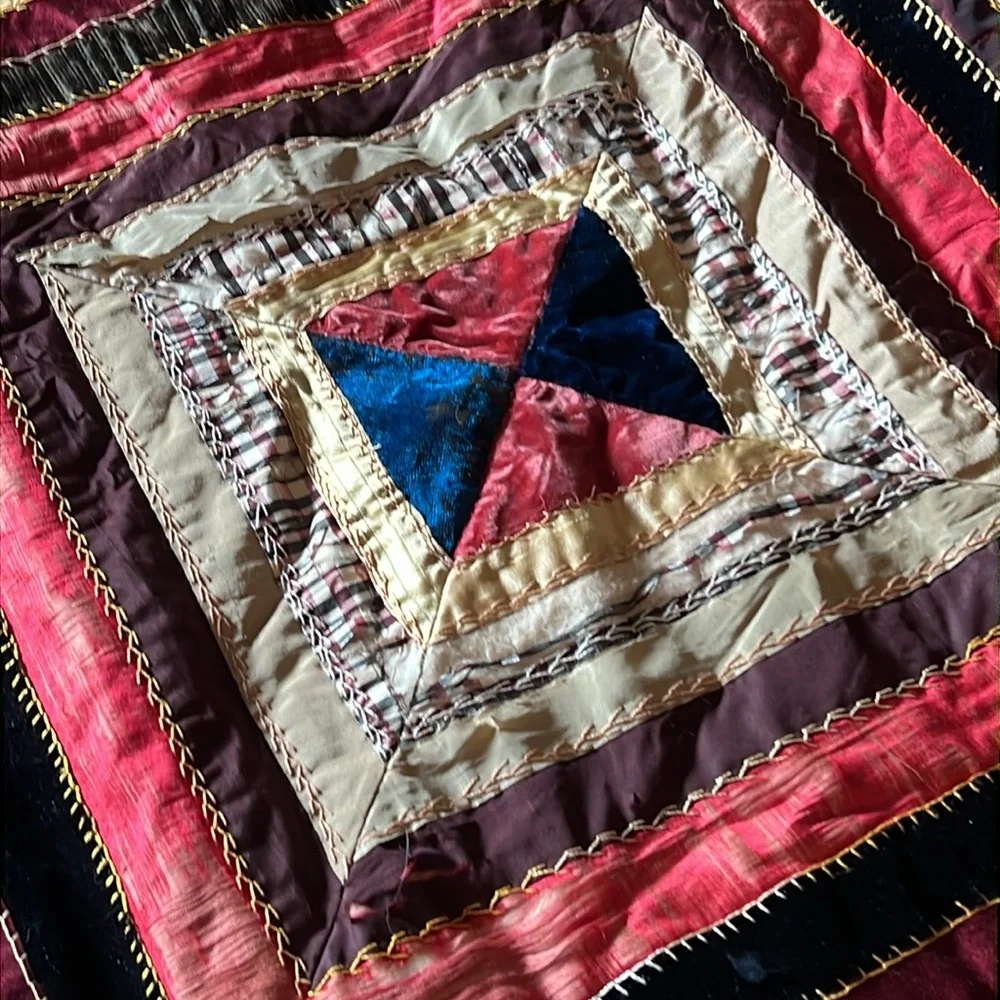 Elegant Multicolor Patchwork Quilt handmade